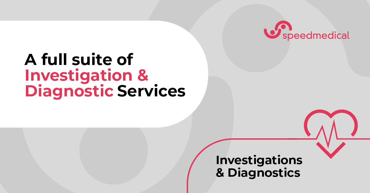 A full suite of Investigation & Diagnostic Services Infographic