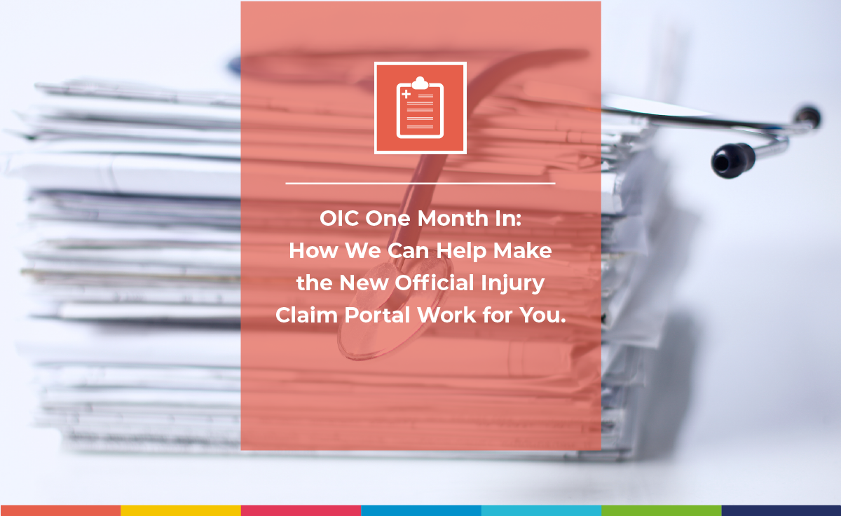 OIC one month in: how we can help make the new Official injury Claim portal work for you (1)